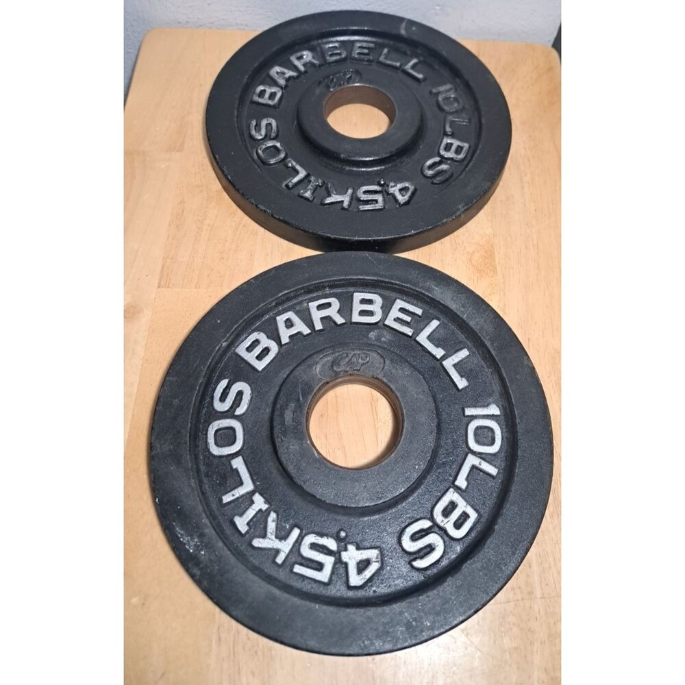 2 Cap 10lbs Olympic Style 2 Inch Hole Weight Plates Barbell